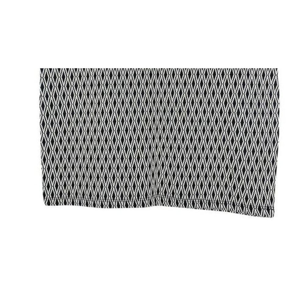 Zara Texture Pullon Diamond Mini Stretch Skirt Band Elastic Waist S Black White - Picture 11 of 15